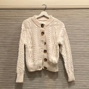 White cotton cardigan